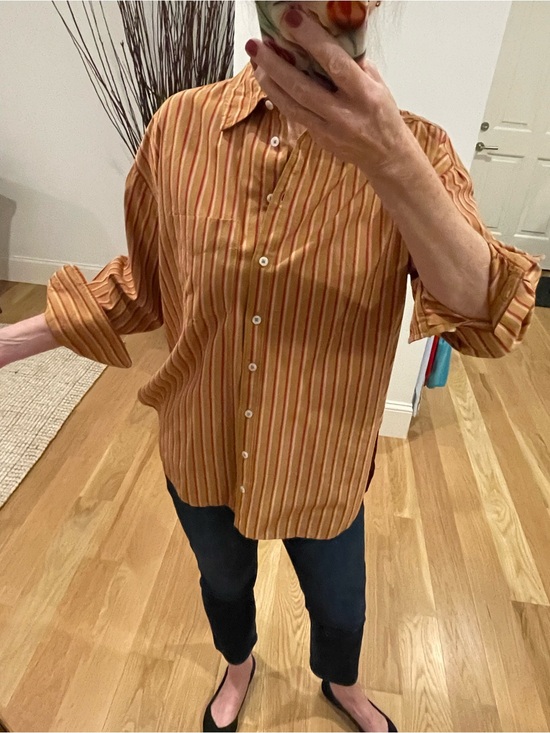 Maeve Tops - Anthropologie Maeve Striped Button-Down Shirt